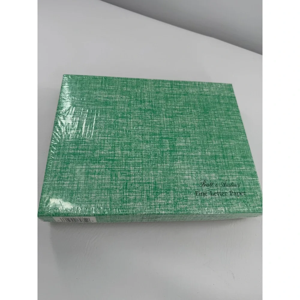Pratt & Austin Stationery Green Floral Vintage Letter Paper Envelopes Boxed